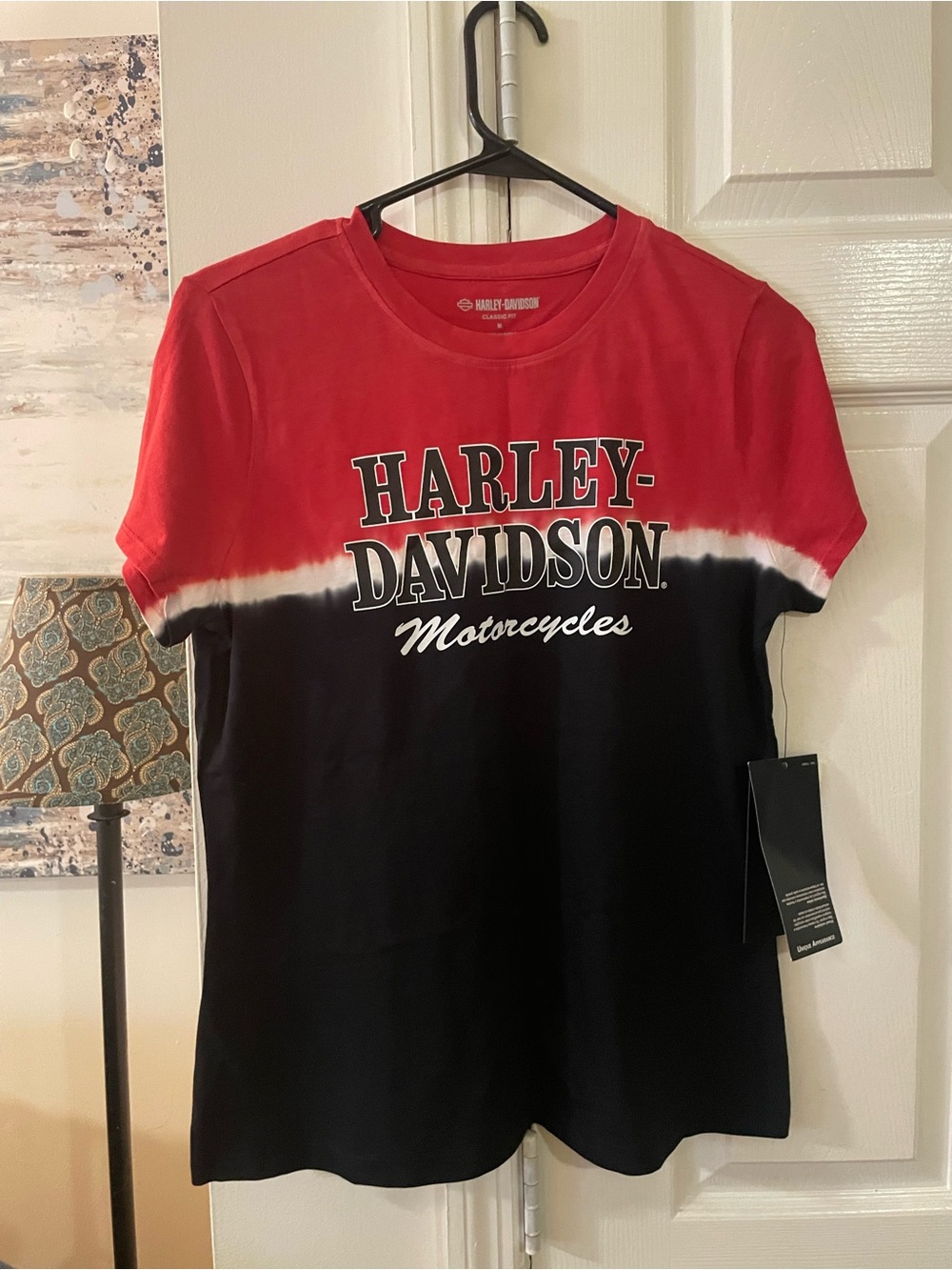 Harley-Davidson Bright Red Crewneck Tee with White Logo